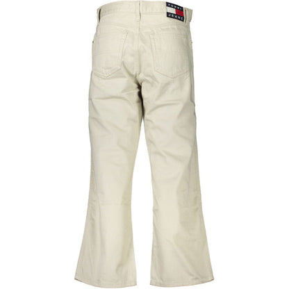Jeans da donna in cotone beige Tommy Hilfiger