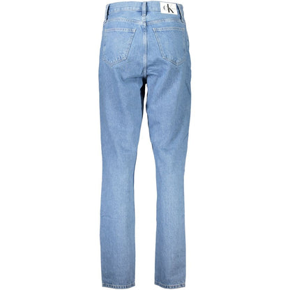 Jean Calvin Klein Azzurro en coton pour femme