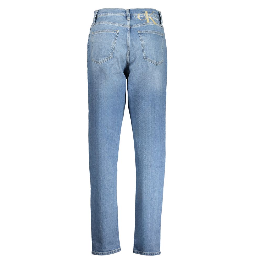 Jean Calvin Klein Azzurro en coton pour femme
