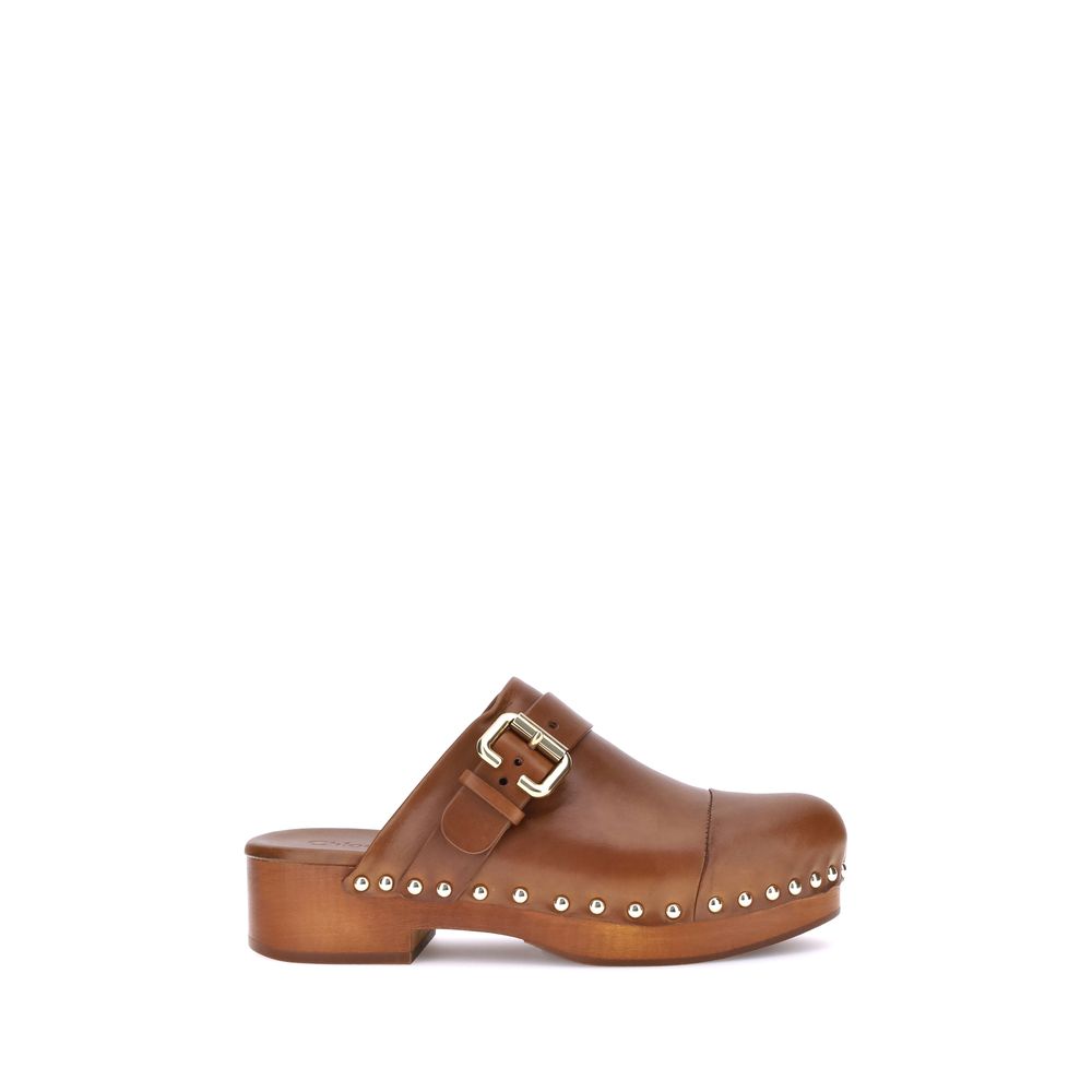 Sabots Bos Taurus en cuir de veau marron Chloé