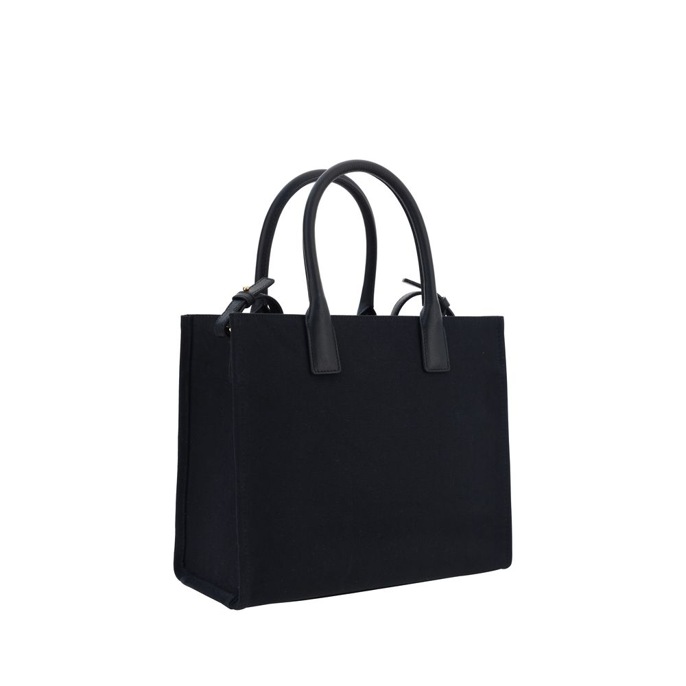 Borsa a tracolla in cotone nero Versace
