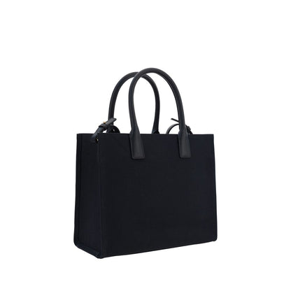 Borsa a tracolla in cotone nero Versace