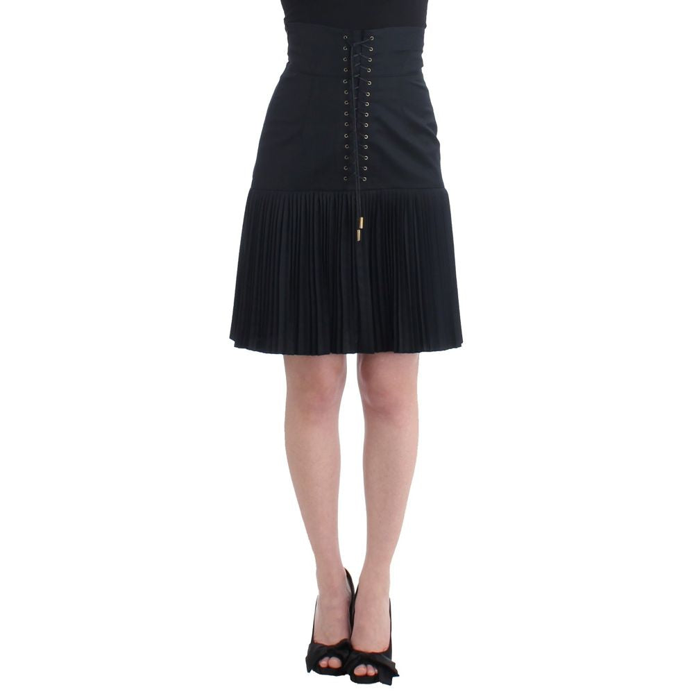 Mini-jupe en laine noire Roberto Cavalli