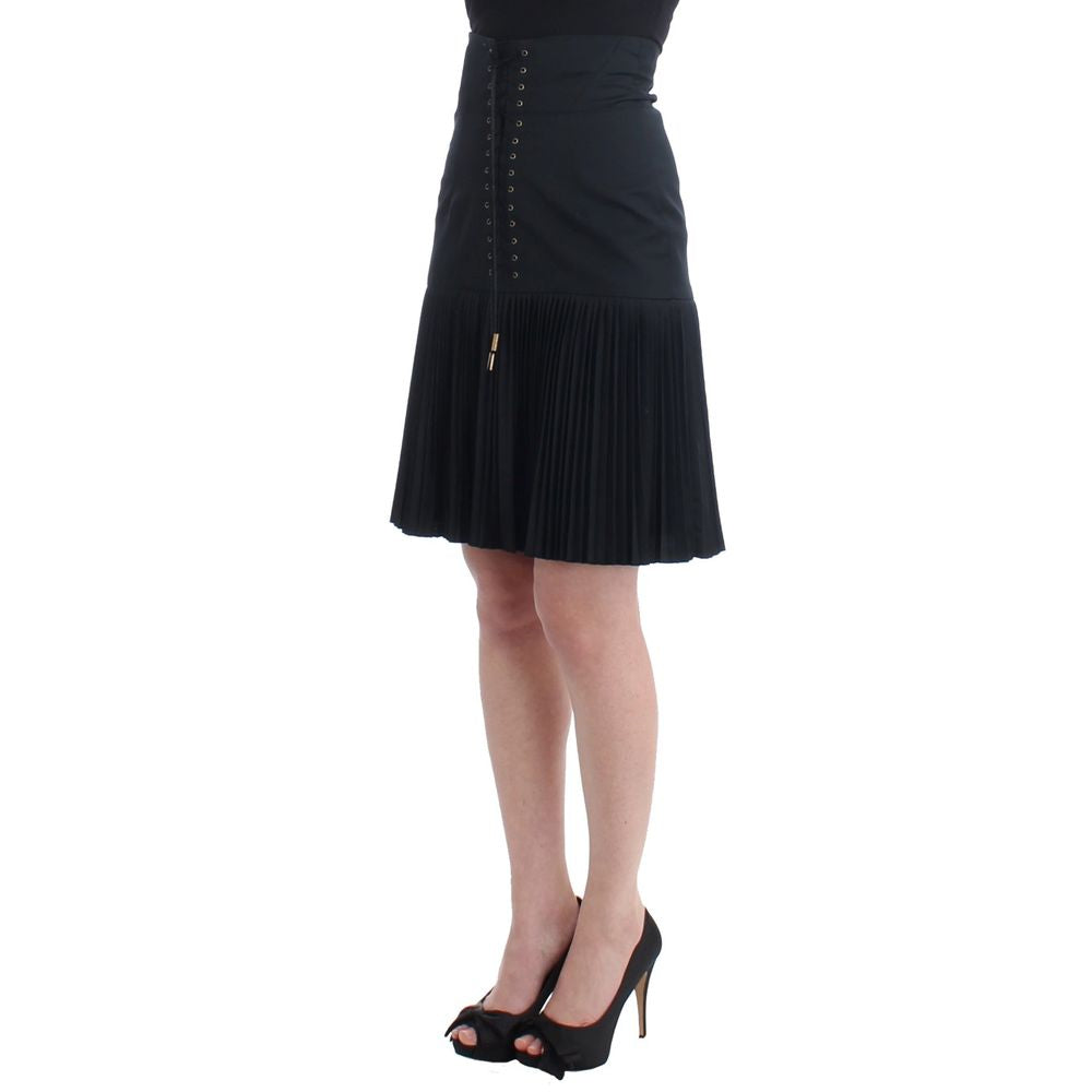 Mini-jupe en laine noire Roberto Cavalli