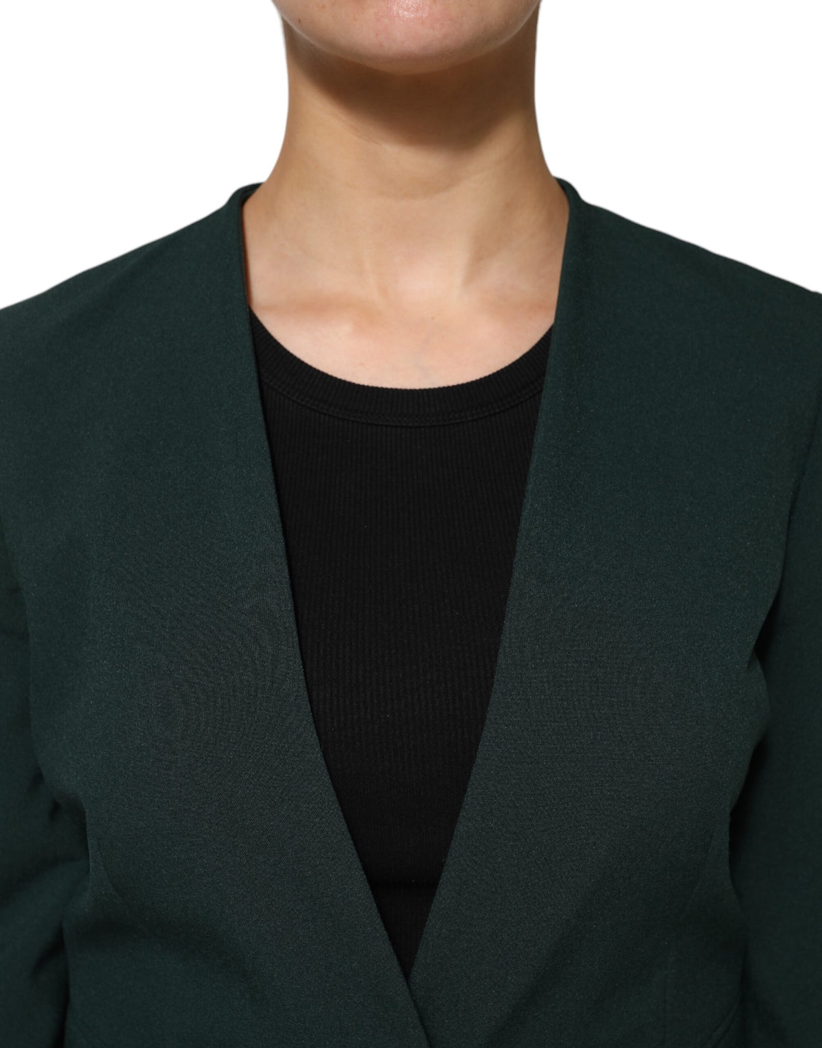 Giacca monopetto verde con un bottone Maison Margiela