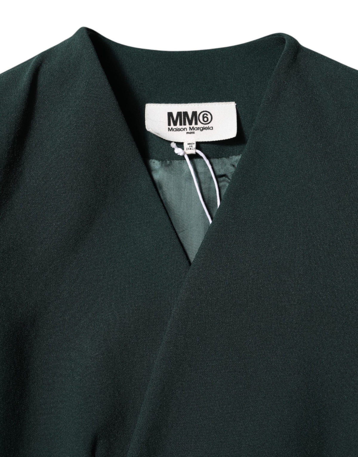 Giacca monopetto verde con un bottone Maison Margiela
