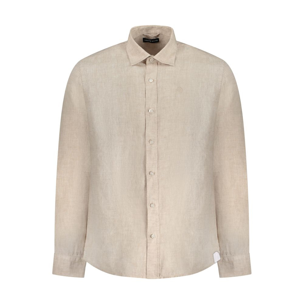 Camicia da uomo in lino beige North Sails
