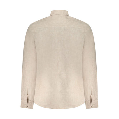 Camicia da uomo in lino beige North Sails