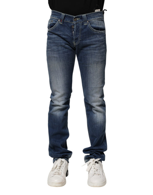 Jeans casual da uomo Dondup blu lavati skinny fit