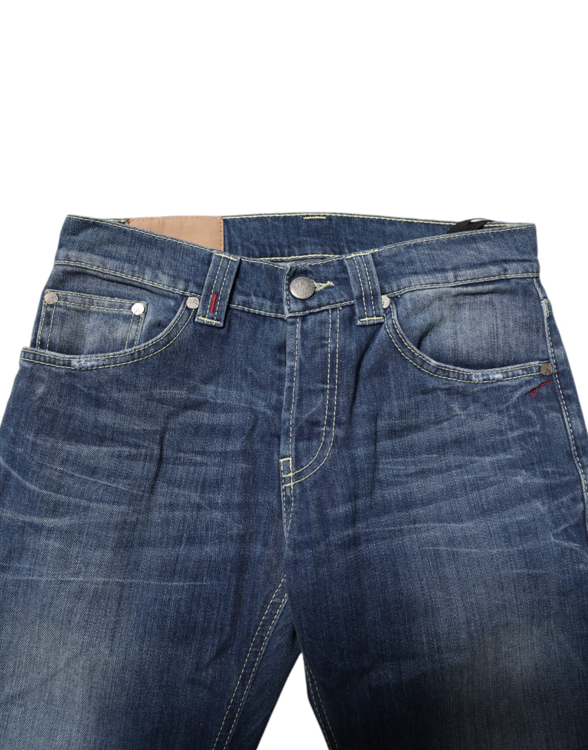 Jean en denim décontracté Dondup bleu délavé, coupe skinny, pour homme