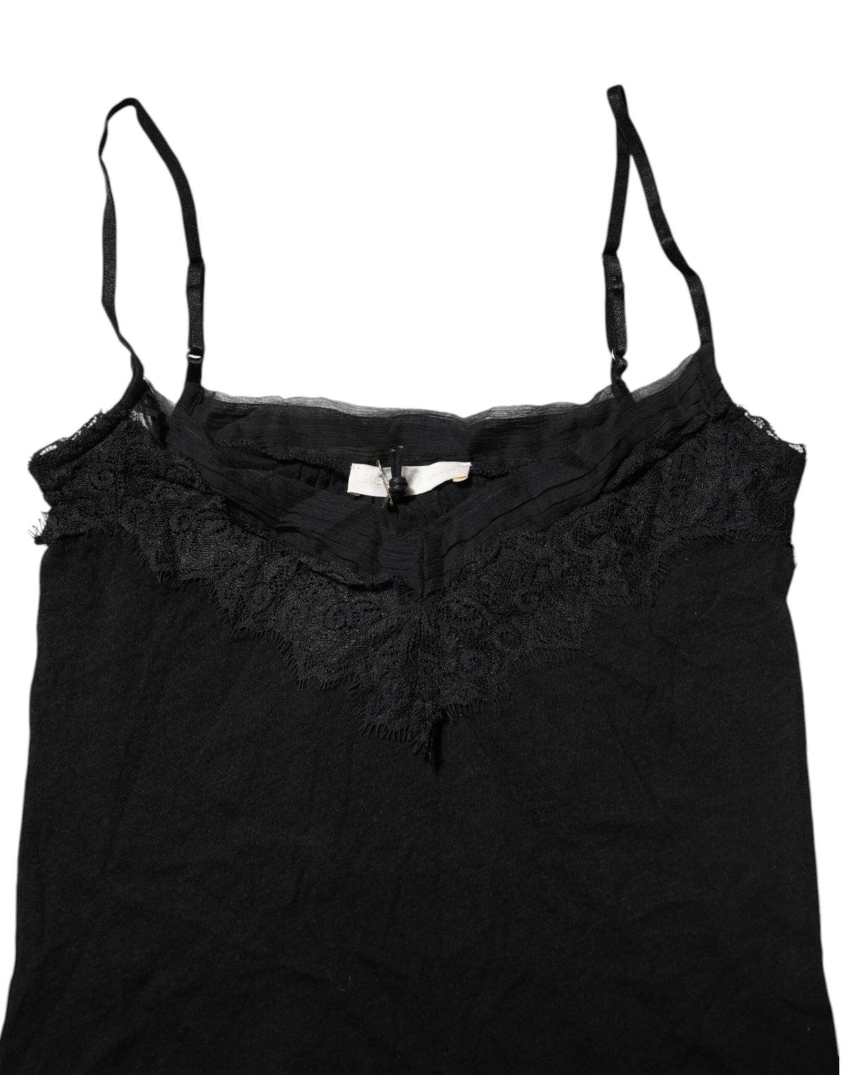 Débardeur sans manches en laine noire à col carré Scervino Street