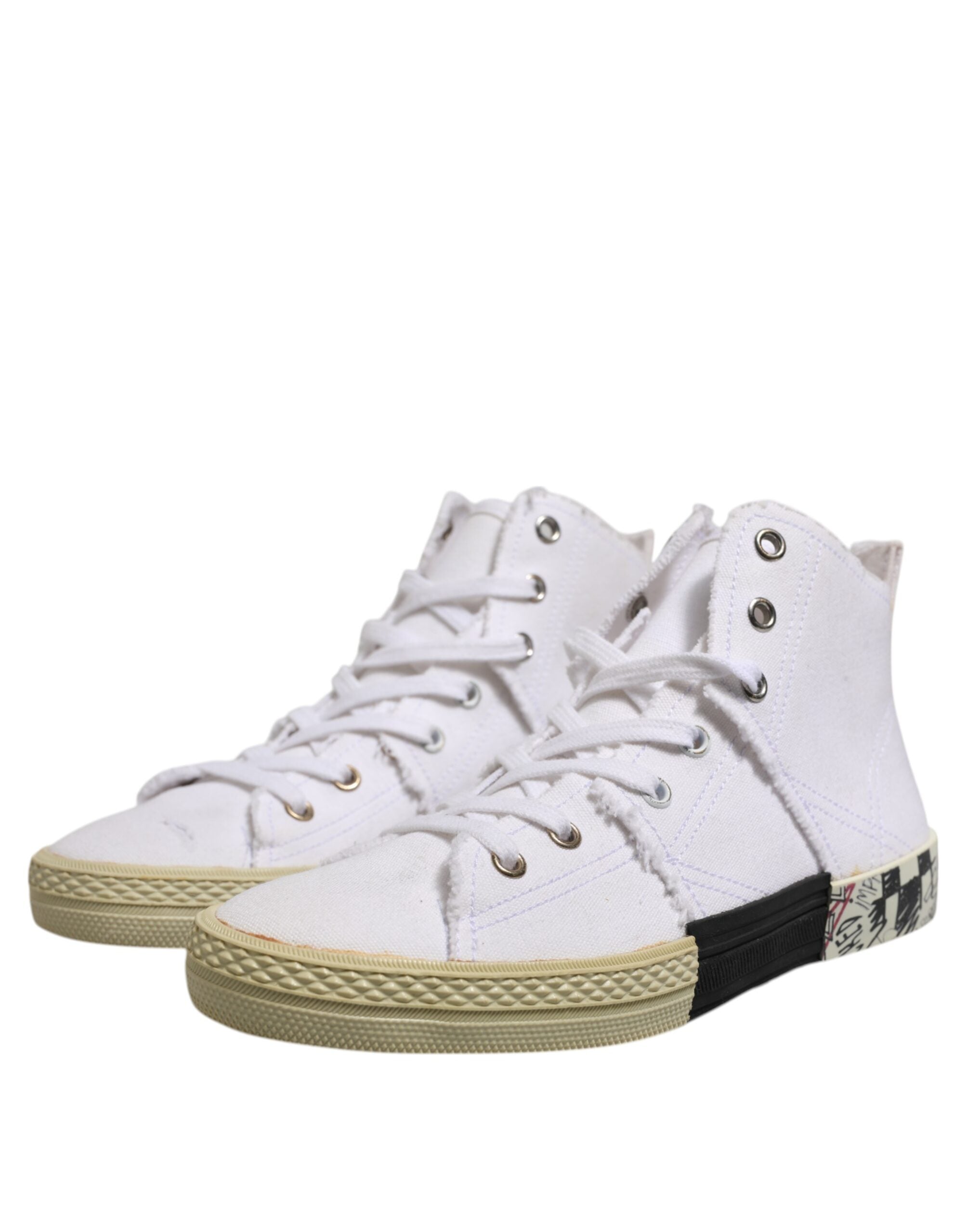 Baskets montantes blanches à lacets pour femmes Maison Margiela