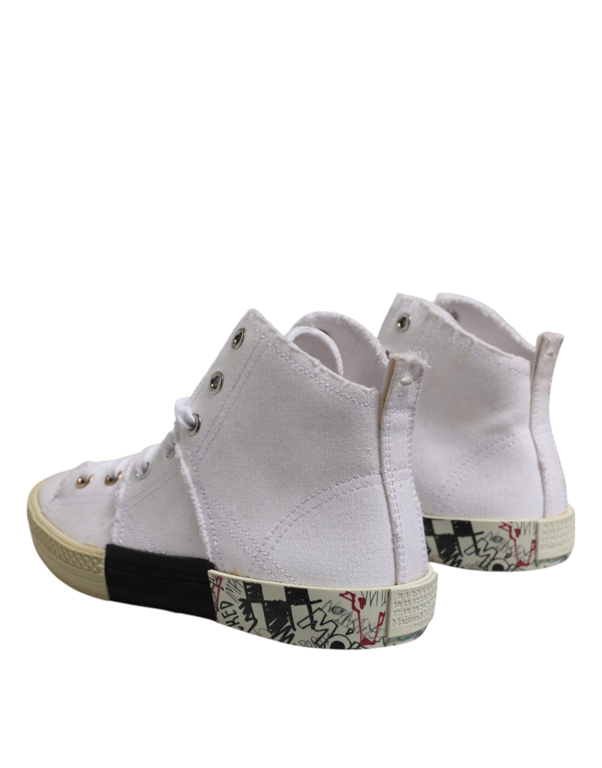 Baskets montantes blanches à lacets pour femmes Maison Margiela