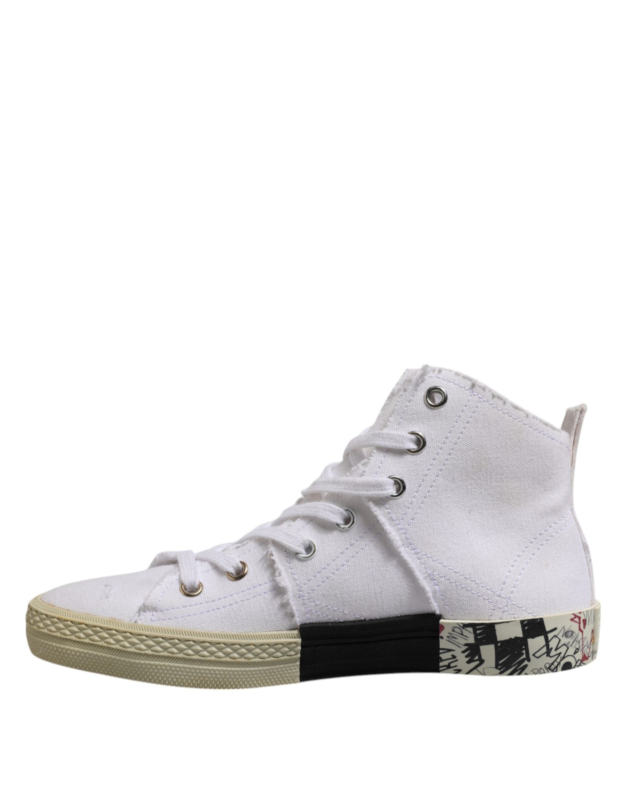 Baskets montantes blanches à lacets pour femmes Maison Margiela