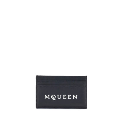 Portafoglio Bos Taurus in pelle di vitello nera Alexander McQueen