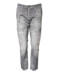 Jean Dsquared² gris délavé taille mi-haute fuselée