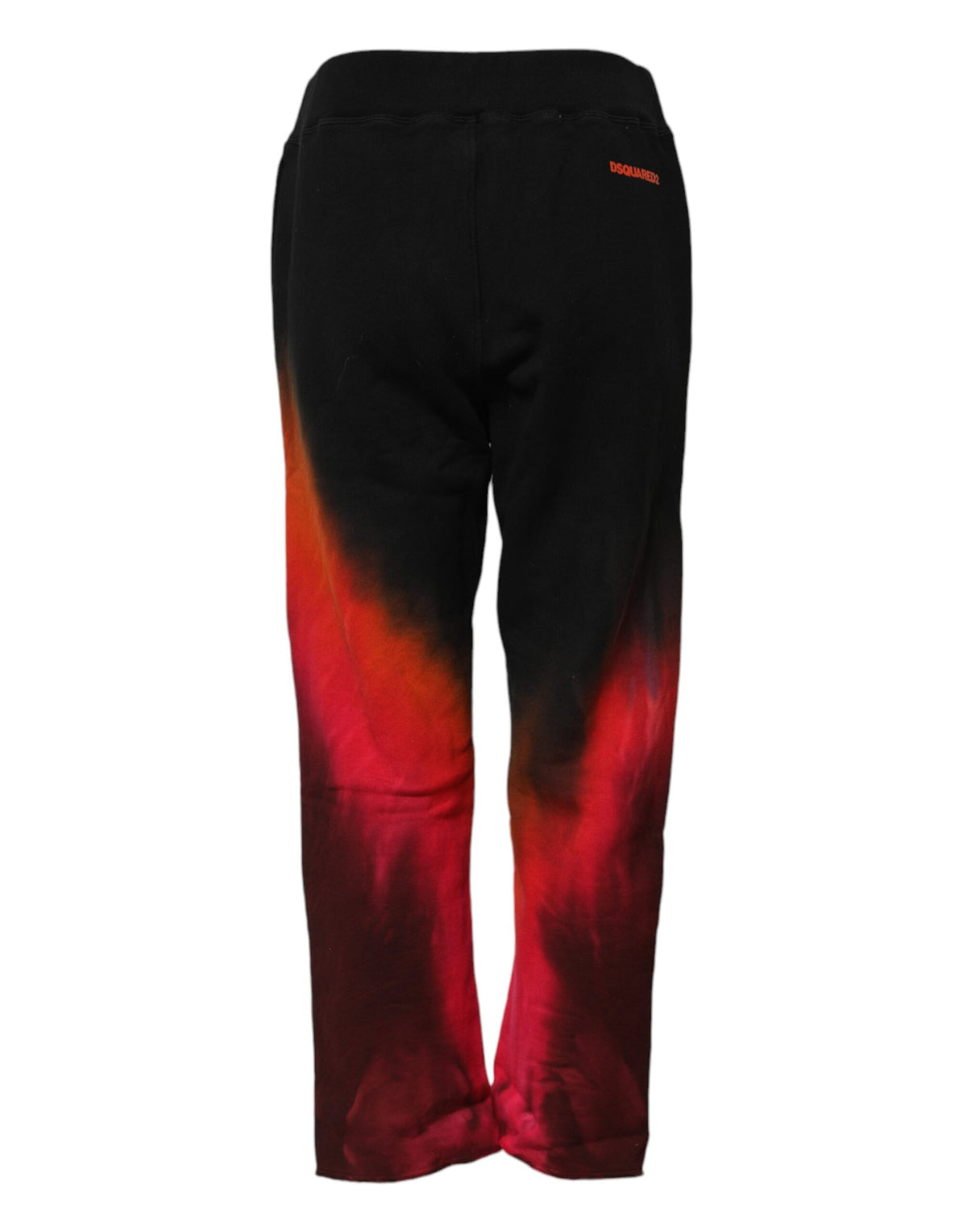 Pantaloni da jogging Dsquared² in cotone nero e rosso a vestibilità dritta