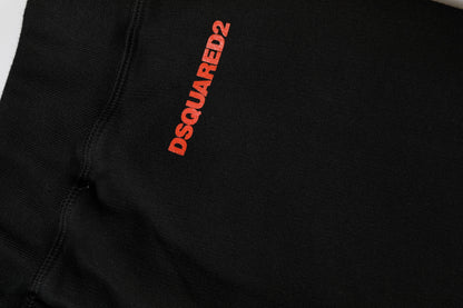 Pantalon de jogging Dsquared² en coton noir et rouge, coupe droite