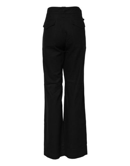 Pantaloni neri a vita alta Ermanno Scervino
