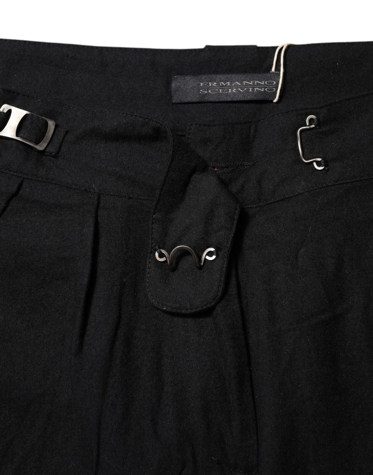 Pantalon noir Ermanno Scervino coupe droite taille haute