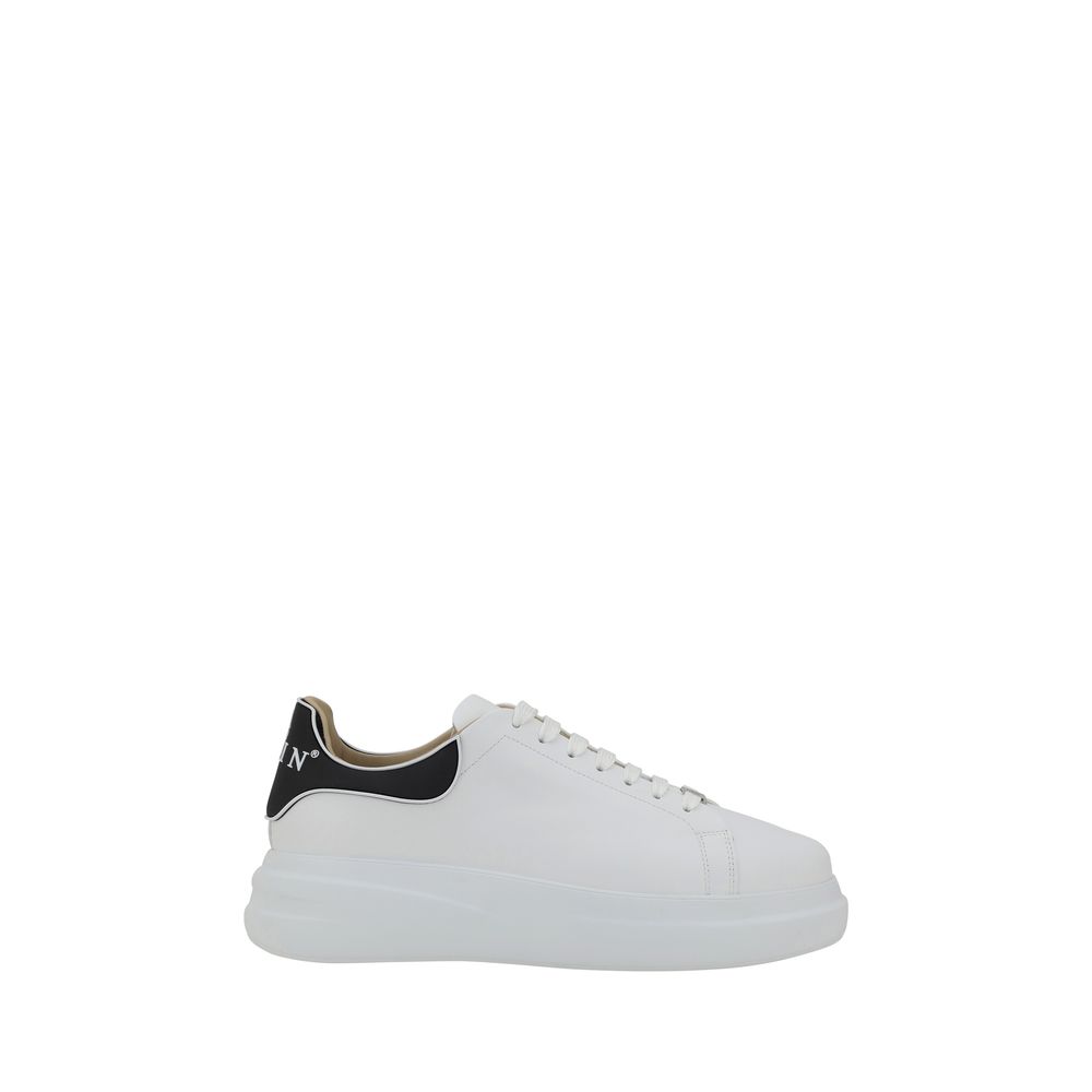 Baskets basses Philipp Plein en cuir de veau blanc Bos Taurus