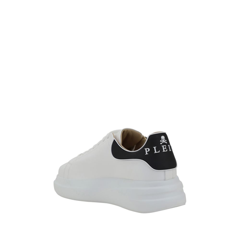 Baskets basses Philipp Plein en cuir de veau blanc Bos Taurus