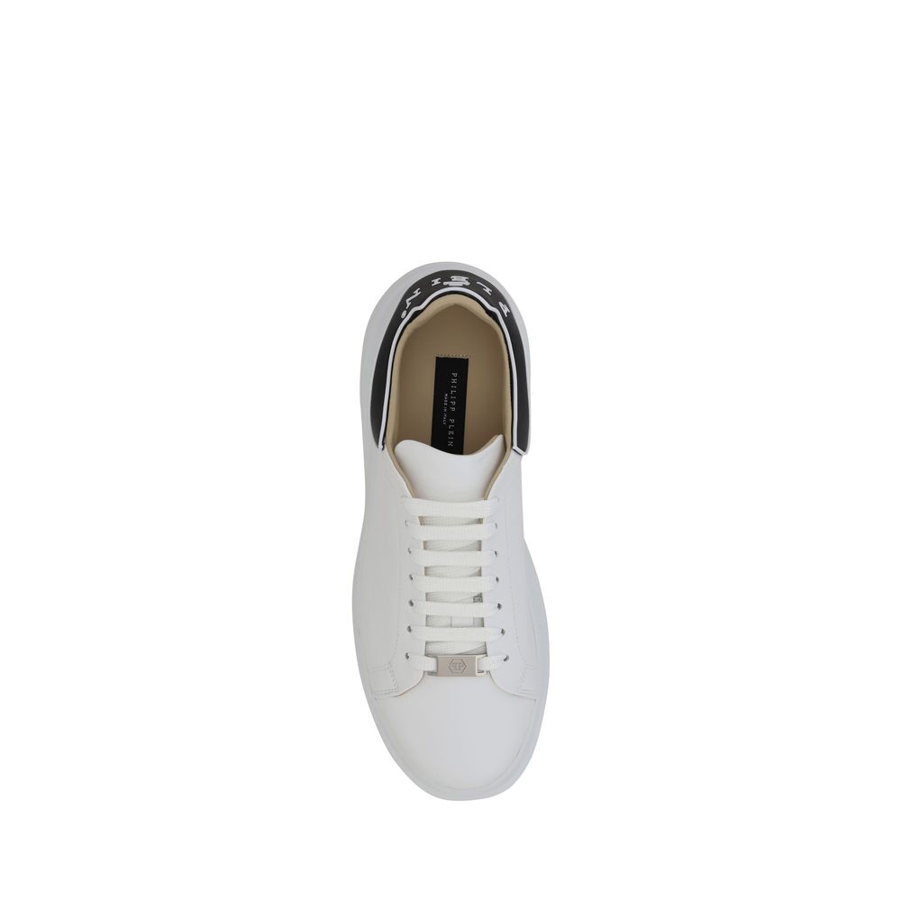 Baskets basses Philipp Plein en cuir de veau blanc Bos Taurus