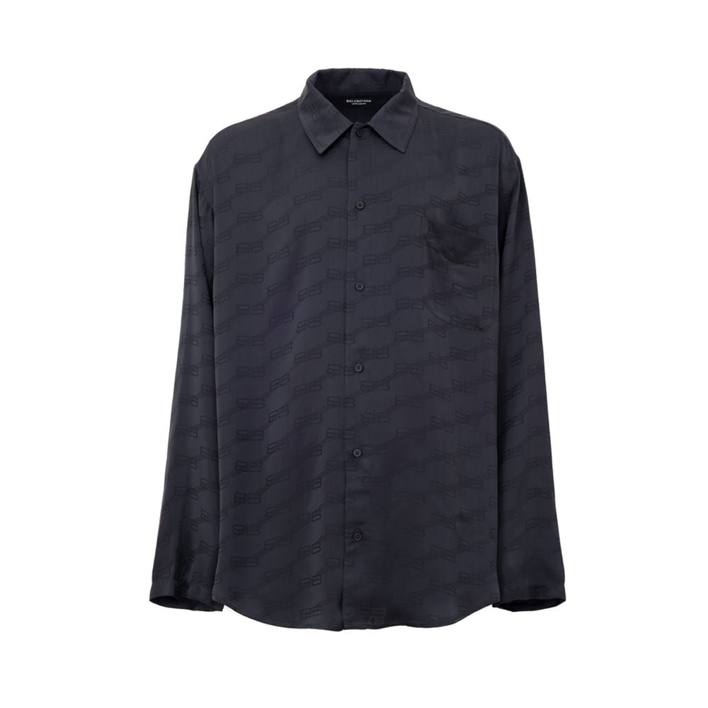 Camicia in viscosa grigia Balenciaga