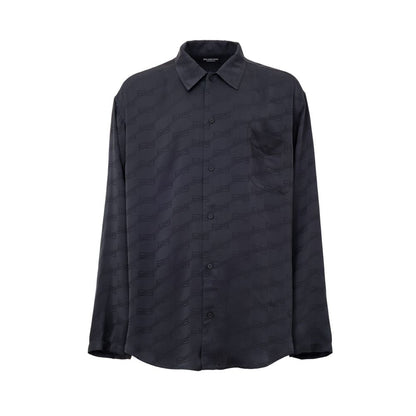 Camicia in viscosa grigia Balenciaga
