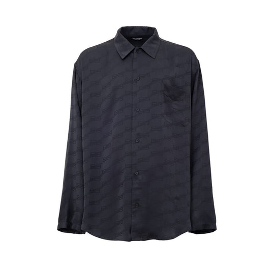 Camicia in viscosa grigia Balenciaga