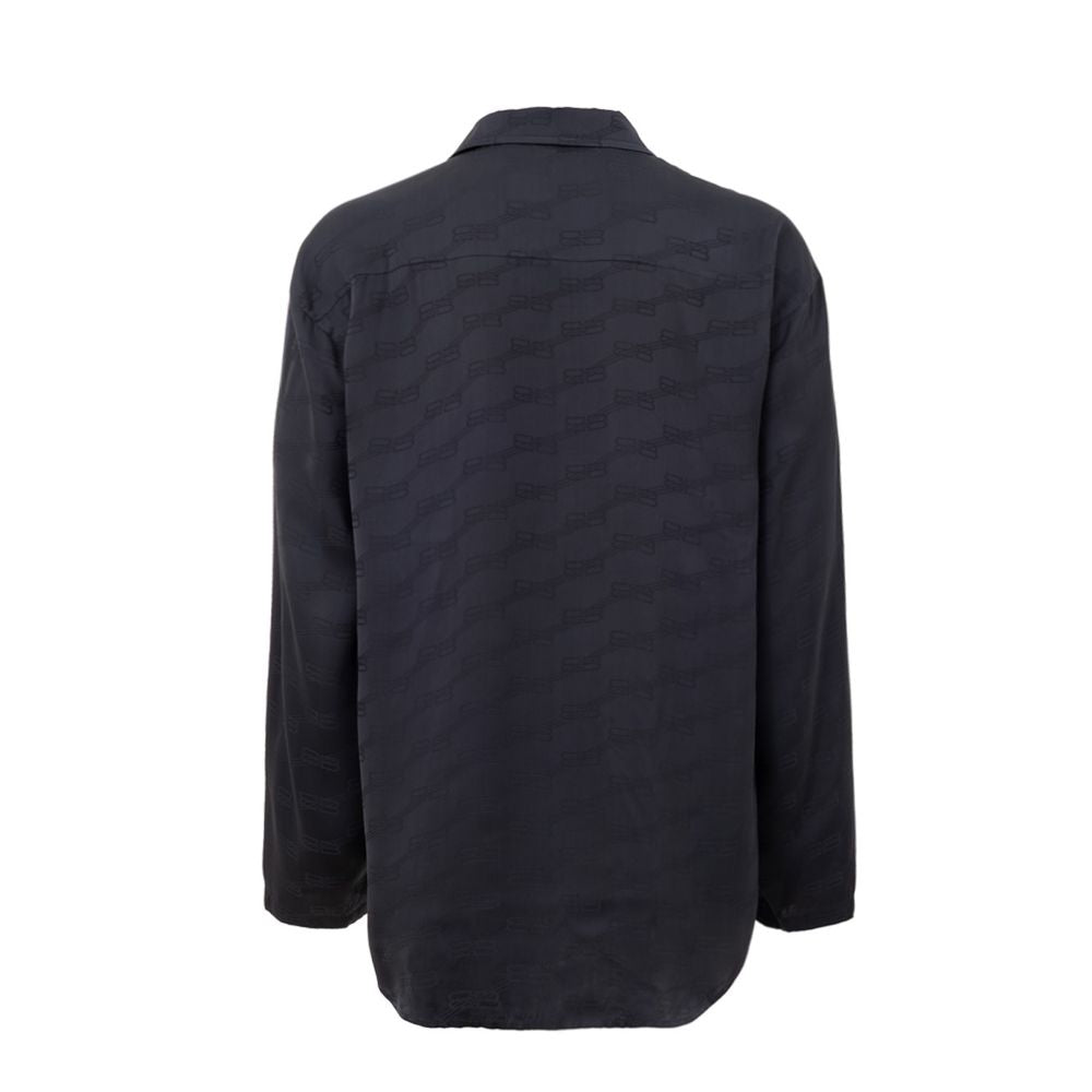 Camicia in viscosa grigia Balenciaga