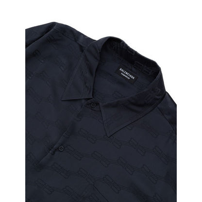 Camicia in viscosa grigia Balenciaga
