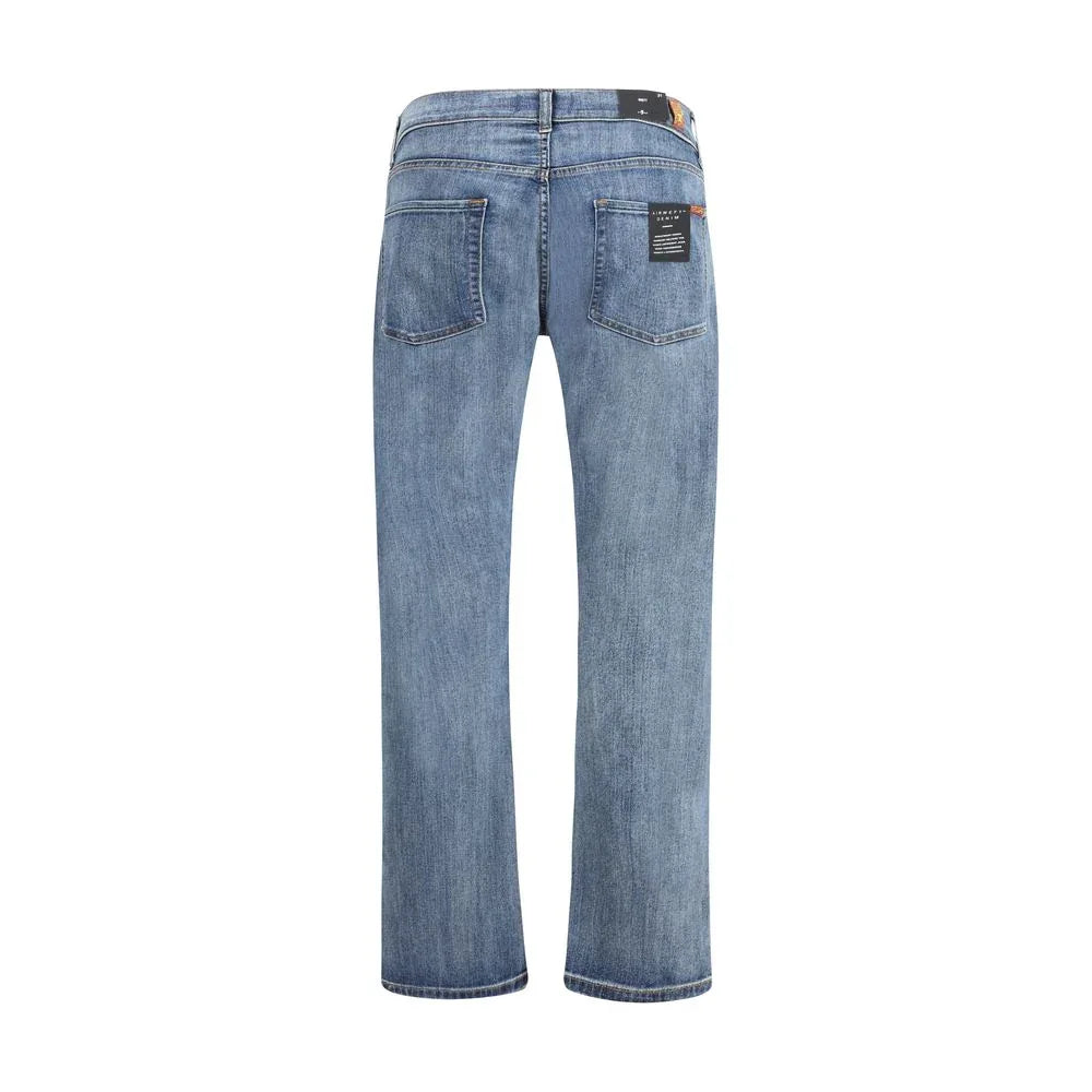 Jean droit en coton bleu 7FOR