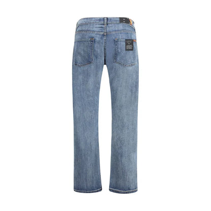 Jean droit en coton bleu 7FOR