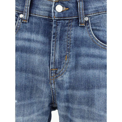 Jean droit en coton bleu 7FOR