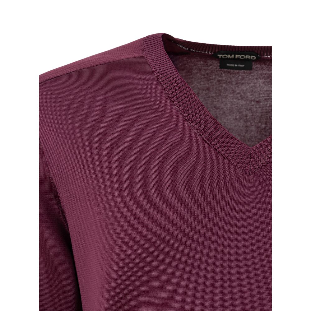 Felpa in seta viola Tom Ford