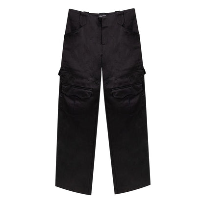 Pantaloni cargo in viscosa nera Tom Ford