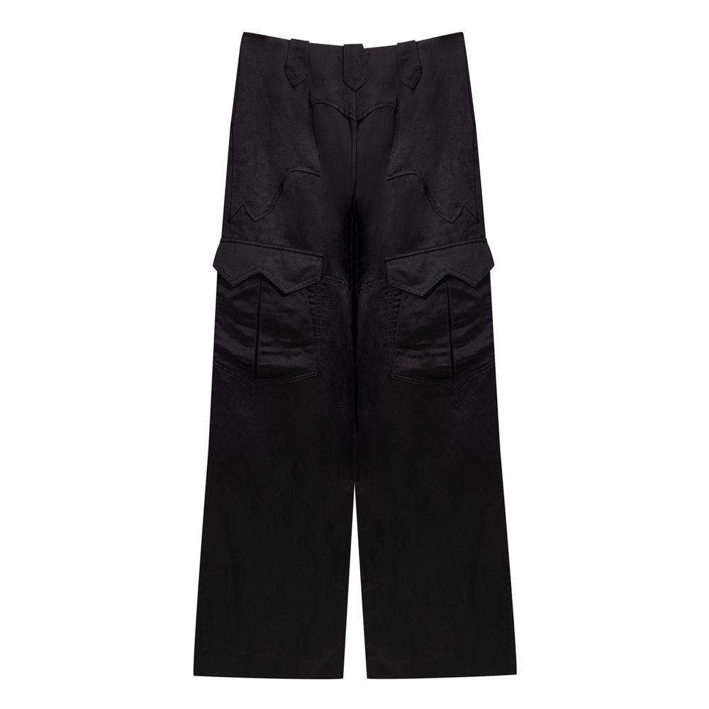 Pantaloni cargo in viscosa nera Tom Ford