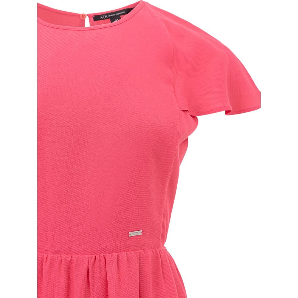 Robe décontractée en viscose fuchsia Armani Exchange