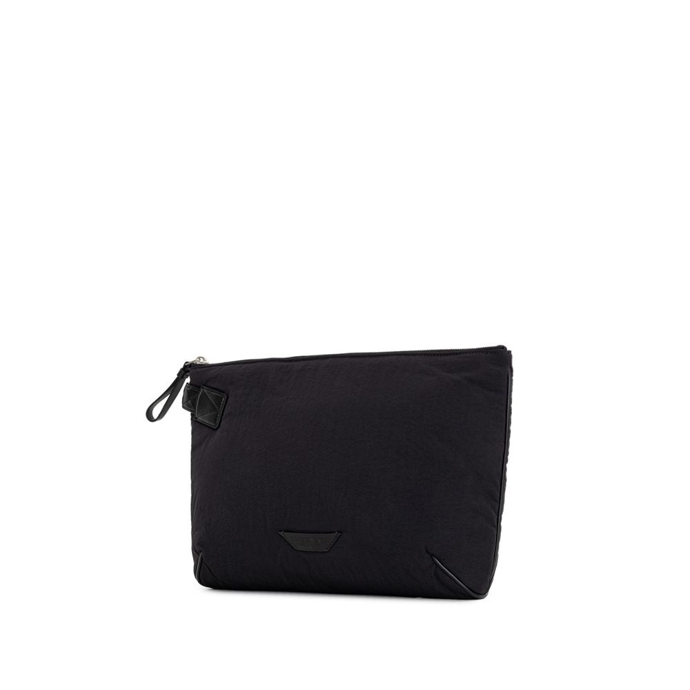 Pochette Bottega Veneta en nylon noir