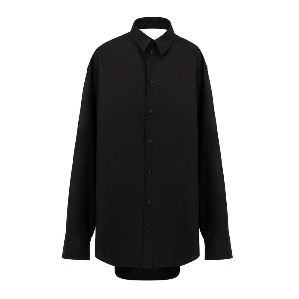 Robe longue Balenciaga en coton noir