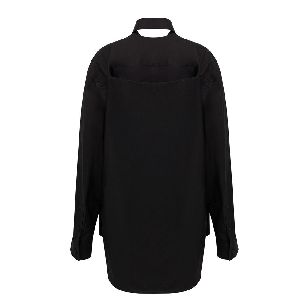 Robe longue Balenciaga en coton noir