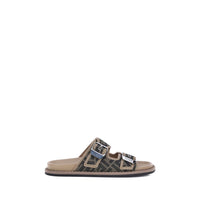 Sandali Fendi in pelle di vitello marrone Bos Taurus