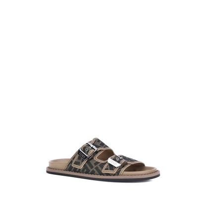 Sandali Fendi in pelle di vitello marrone Bos Taurus