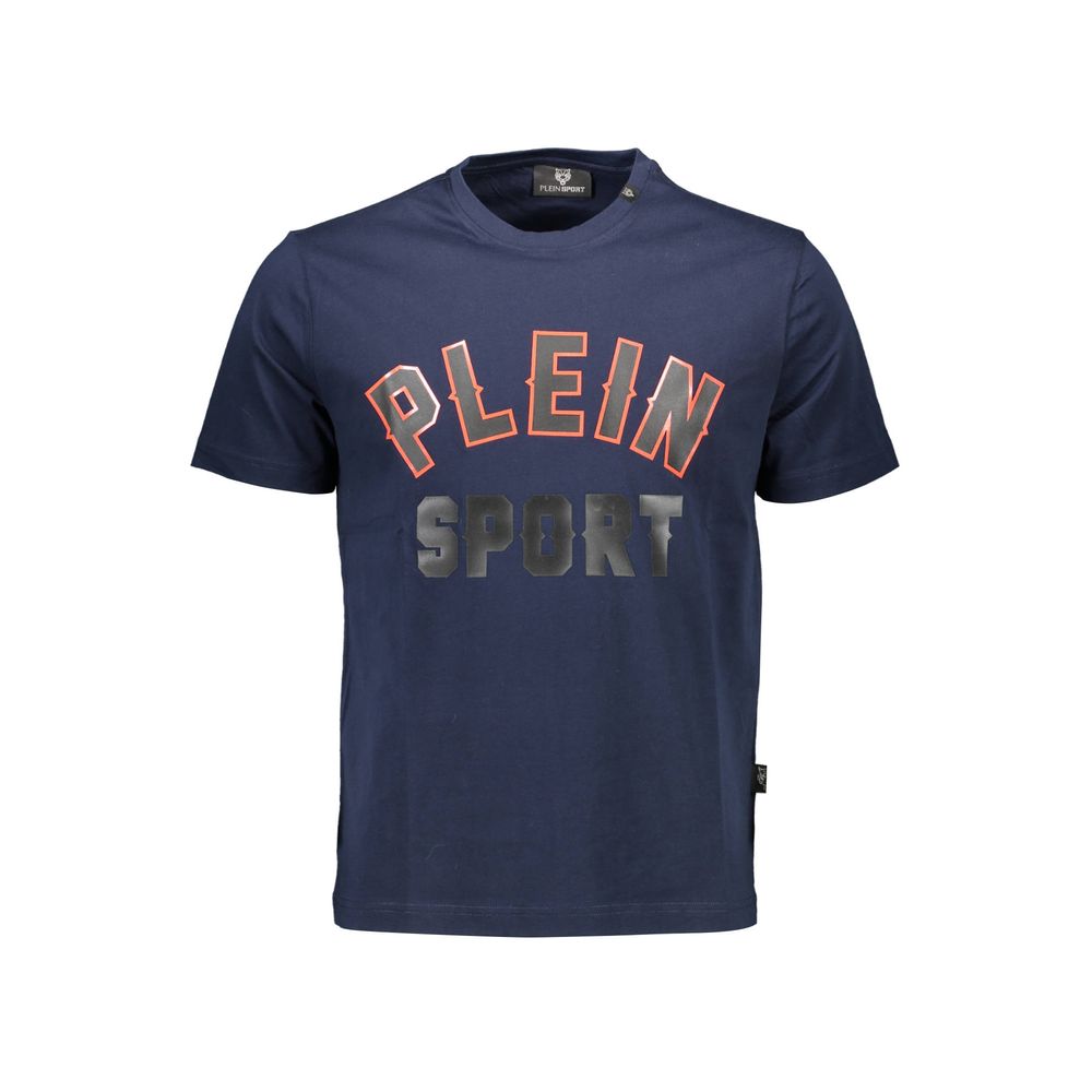 T-shirt da uomo in cotone blu Plein Sport