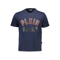 T-shirt da uomo in cotone blu Plein Sport
