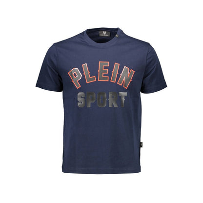 T-shirt da uomo in cotone blu Plein Sport