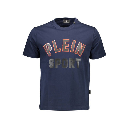 T-shirt da uomo in cotone blu Plein Sport