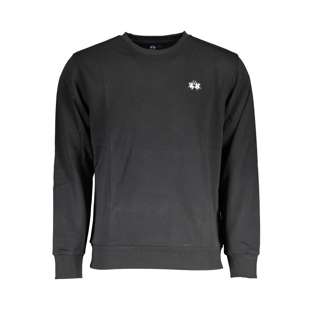 Maglione da uomo in cotone nero La Martina