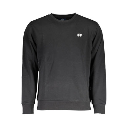 Maglione da uomo in cotone nero La Martina